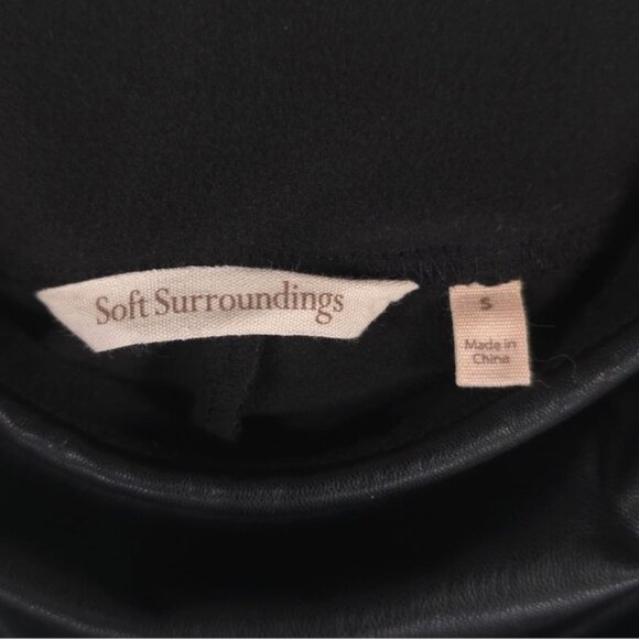 Soft Surroundings Faux Leather Pull on Leggings Pants 2FT97 SMALL - Picture 4 of 8